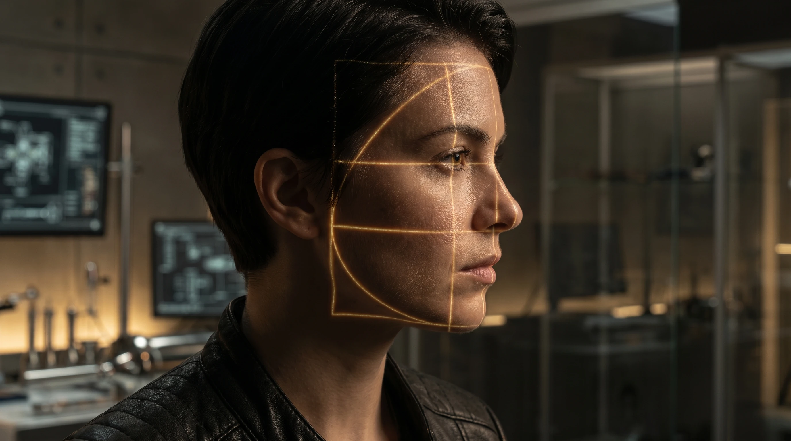 Mapeamento facial avançado e análise de simetria